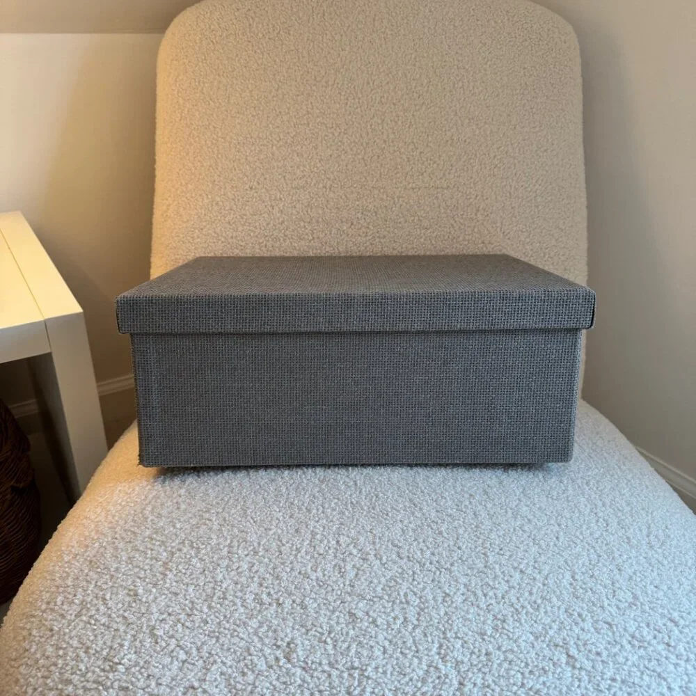 IKEA KVARNVIK Storage Box with Lid, Gray